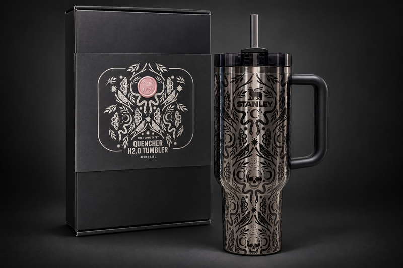 Stanley Quencher H2.0 40 oz Tumbler - Deadly Damask with box
