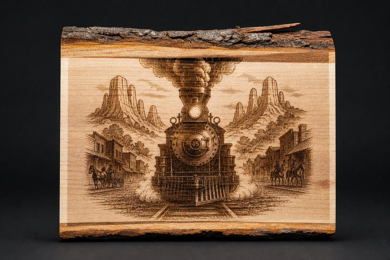 Engraved Railroad Art
