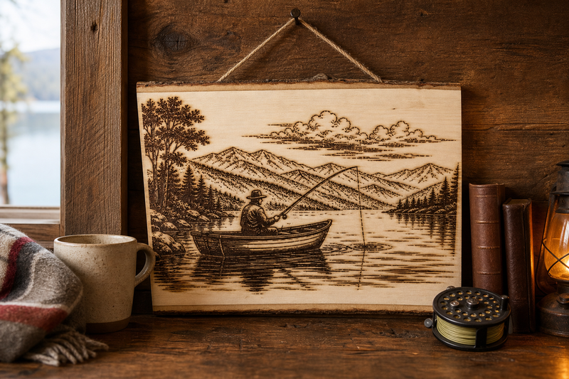 Live Edge Fishing Sign