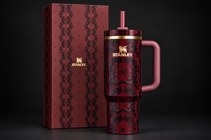 Stanley Quencher H2.0 40 oz Tumbler - Bordeaux Lace with box