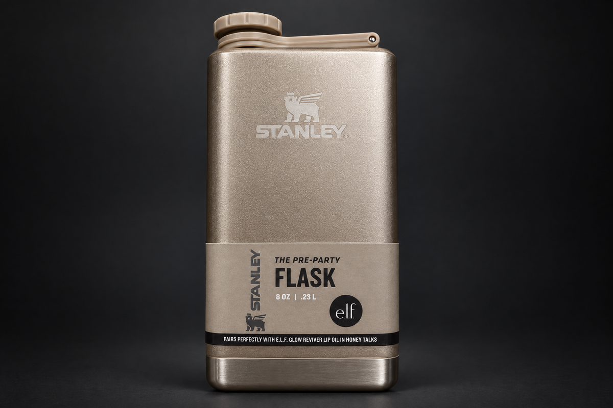 Stanley x e.l.f. Pre-Party 8 oz Flask - Honey Gold