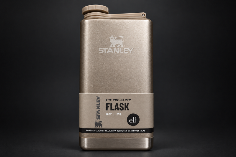 Stanley x e.l.f. Pre-Party 8 oz Flask - Honey Gold