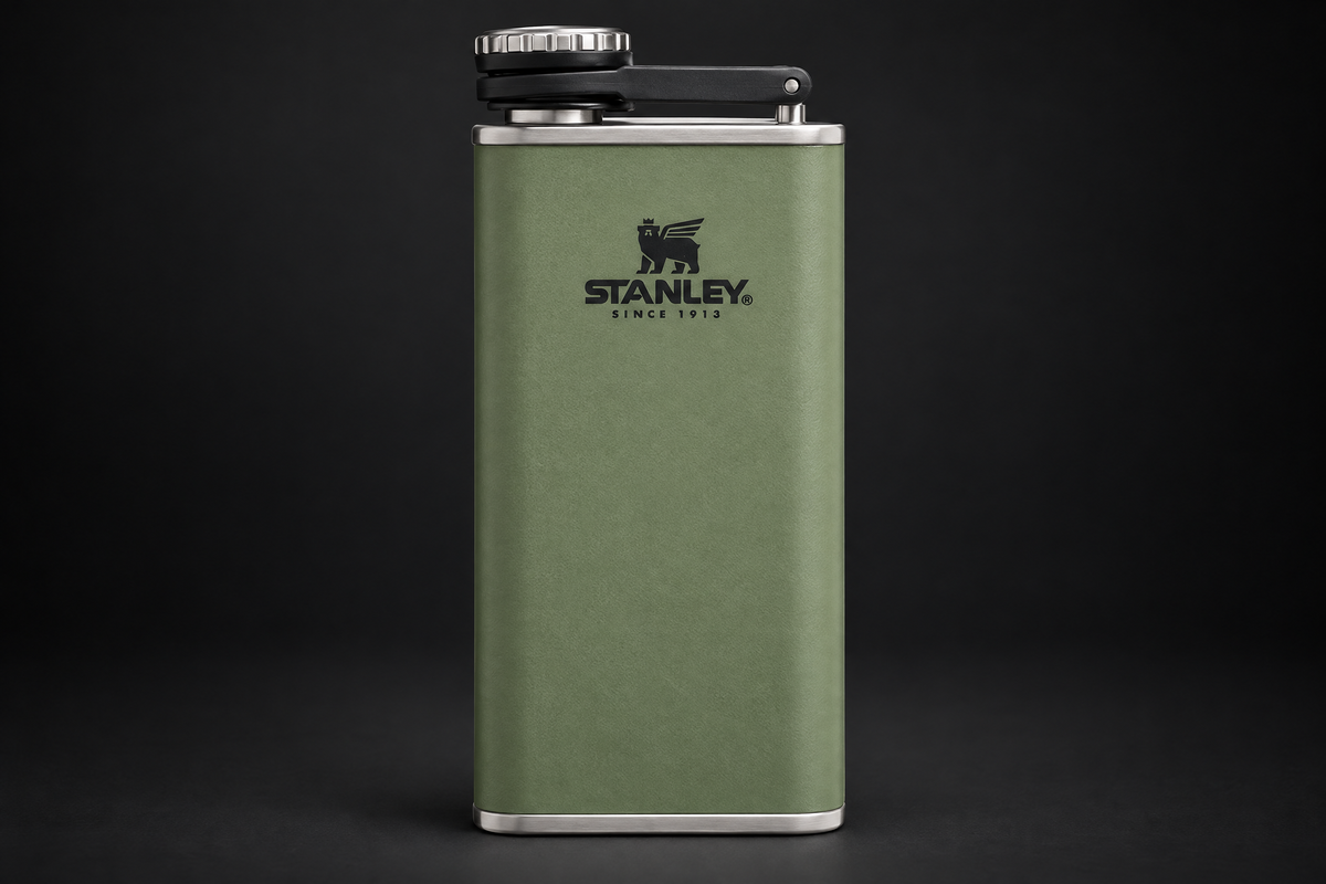 Stanley Classic Easy Fill 8 oz Flask - Hammertone Green