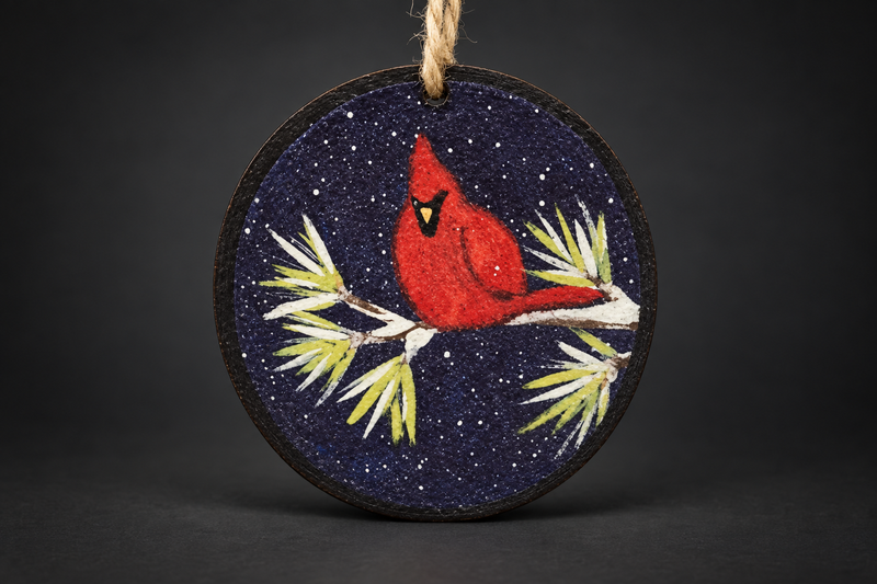 Cardinal Night Ornament