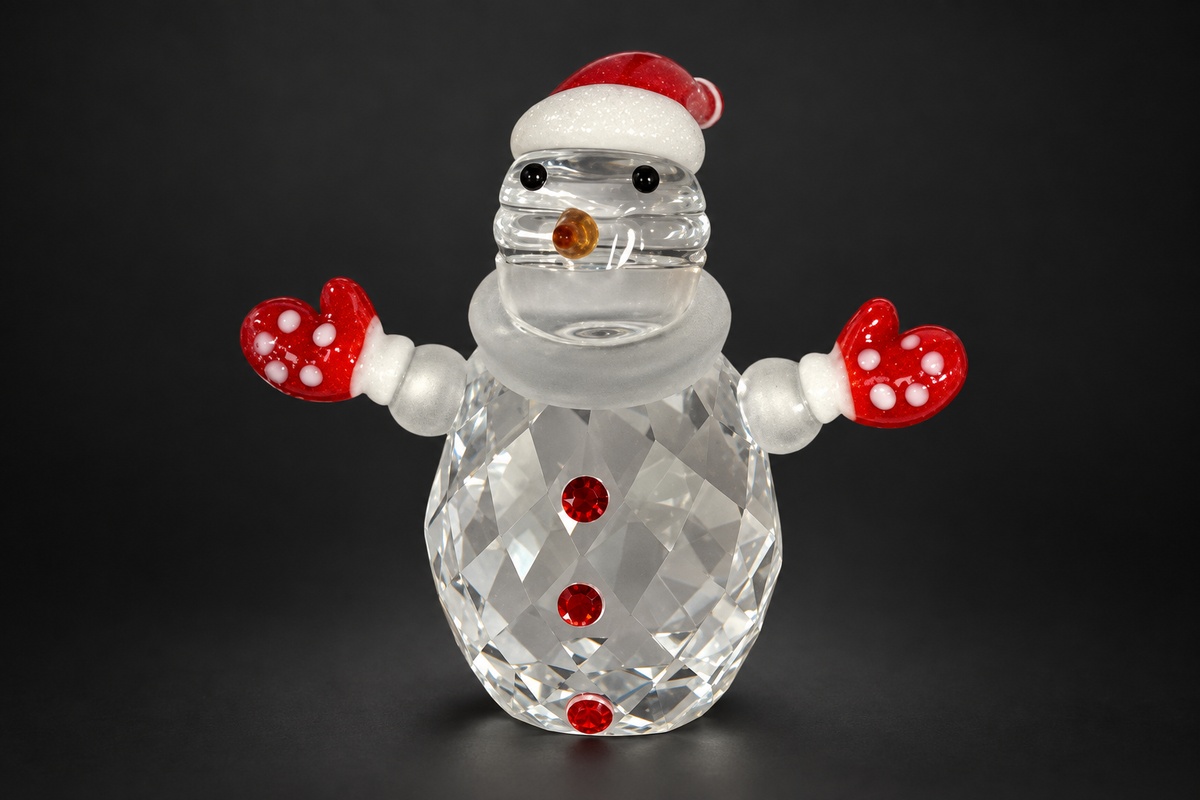 Crystal Snowman Figurine