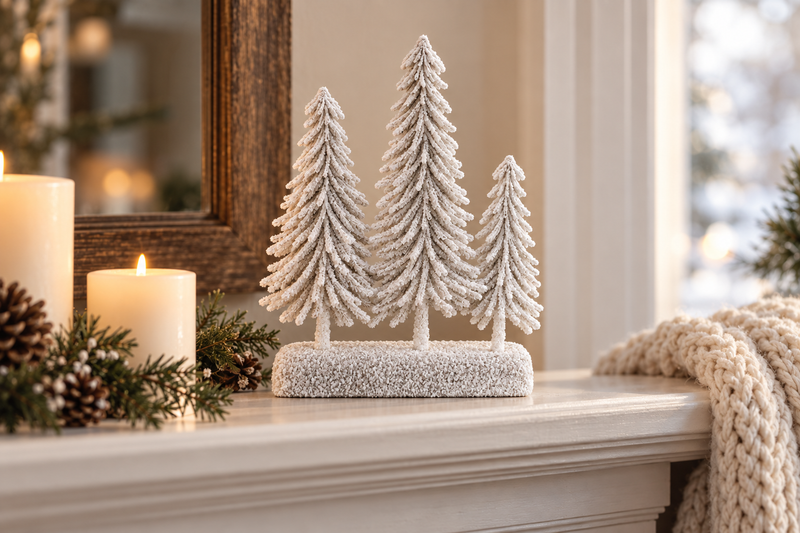 Flocked Tree Trio in use