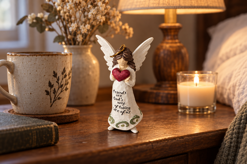 Friends Angel Figurine in use