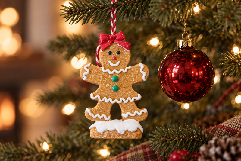 Gingerbread Cookie Ornament in use