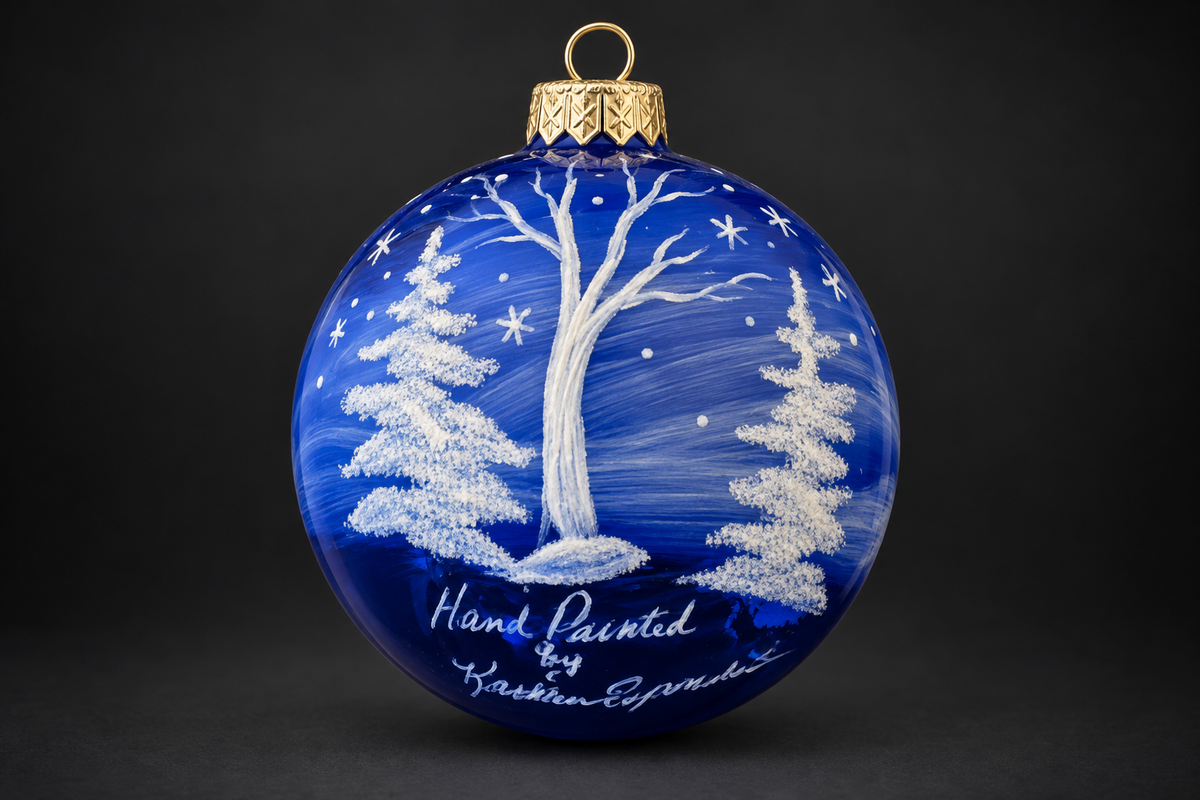 Hand-Painted Winter Ornament