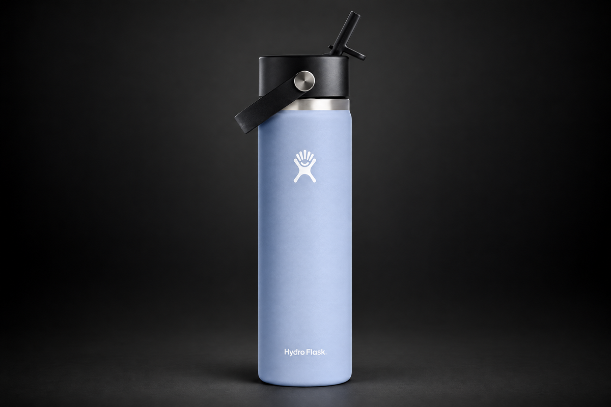 Hydro Flask Wide Mouth 24 oz Water Bottle with Flex Straw - Surf