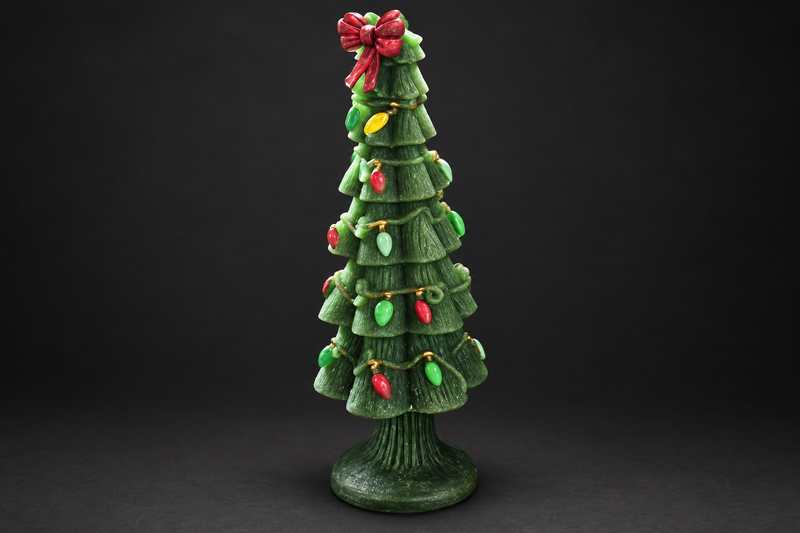 Small Christmas Light Tree Candle