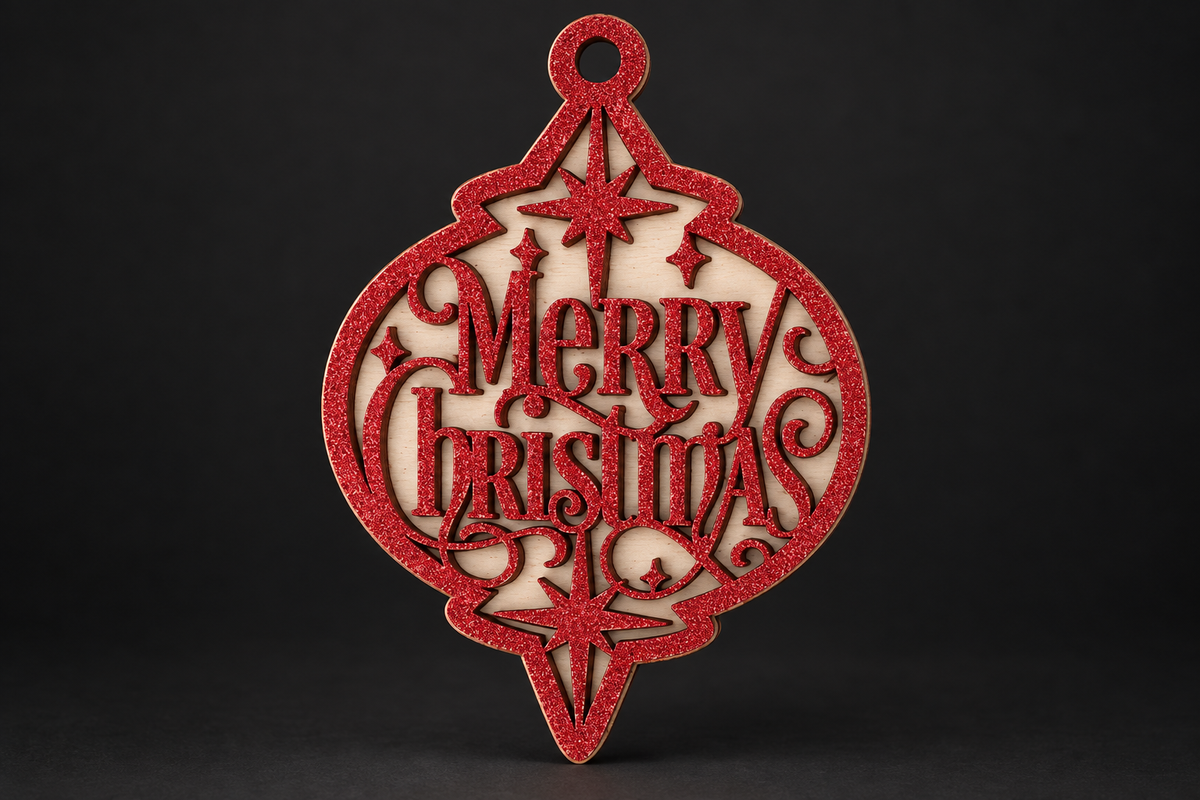 Merry Christmas Bulb Ornament