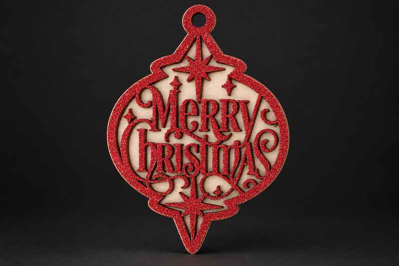 Merry Christmas Bulb Ornament