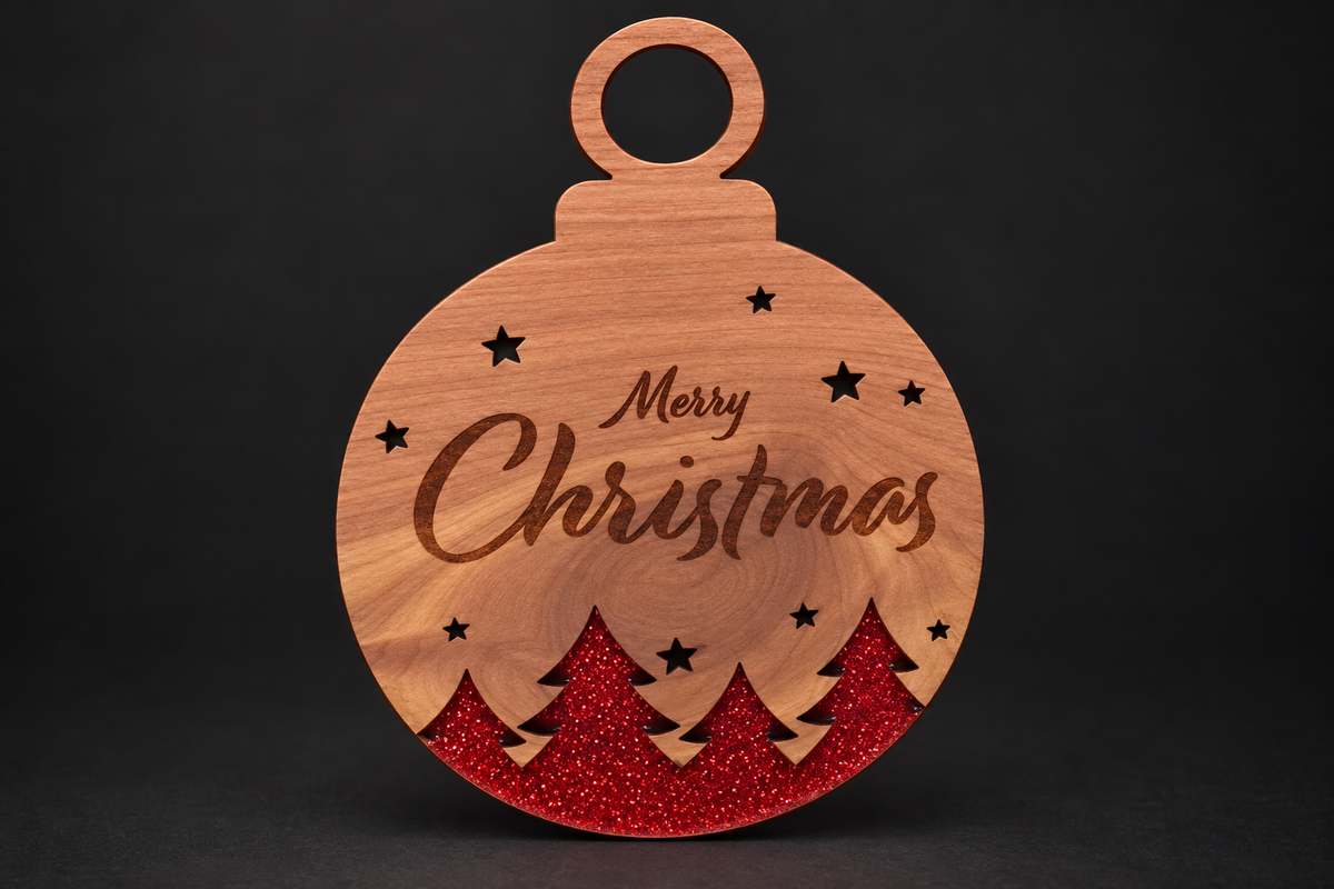 Merry Christmas Pines Ornament