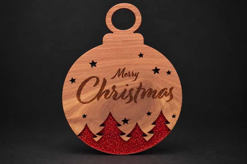 Merry Christmas Pines Ornament