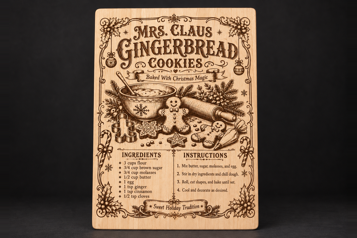 Mrs. Claus Gingerbread Cookie Board