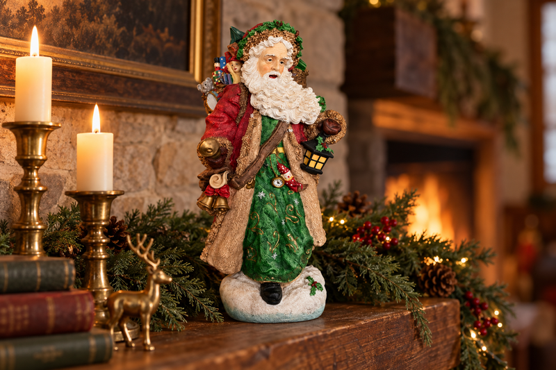Old World Lantern Santa in use