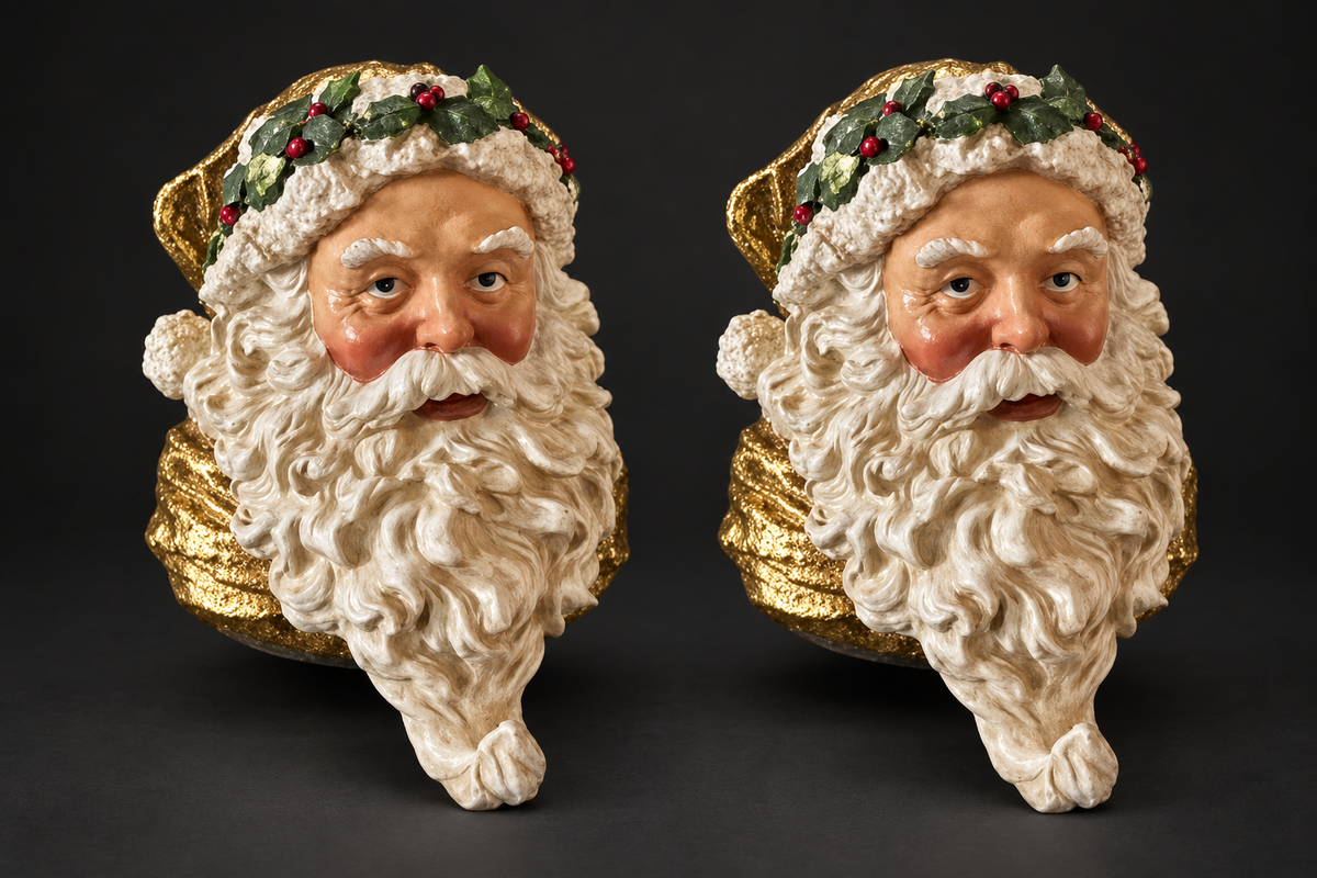 Old World Santa Stocking Holder Set