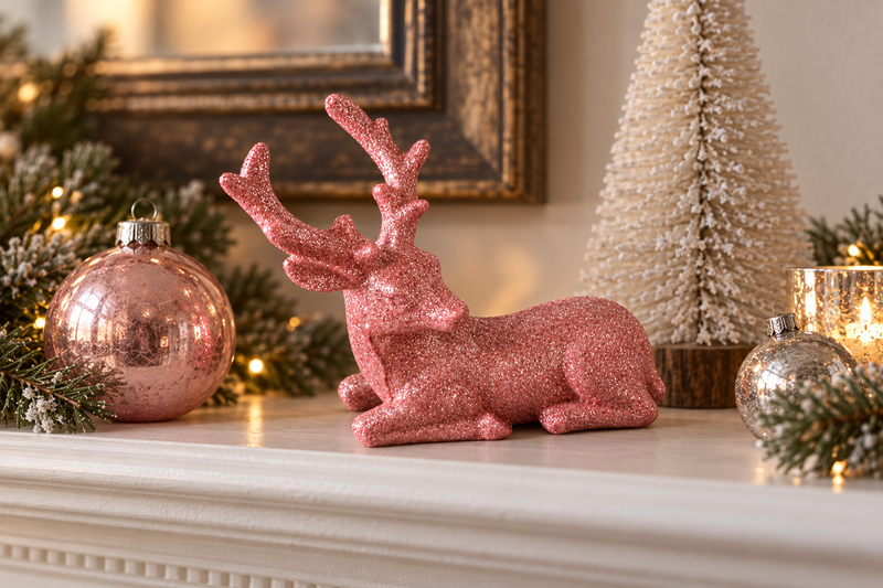 Pink Glitter Reindeer in use