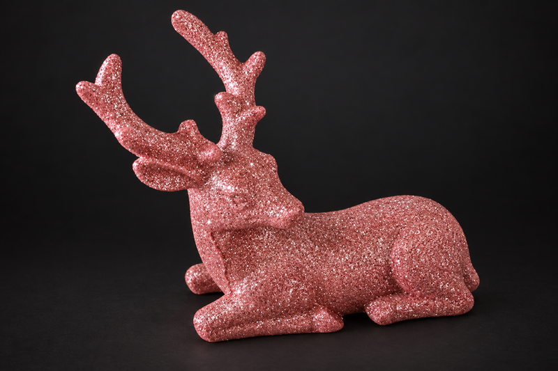 Pink Glitter Reindeer