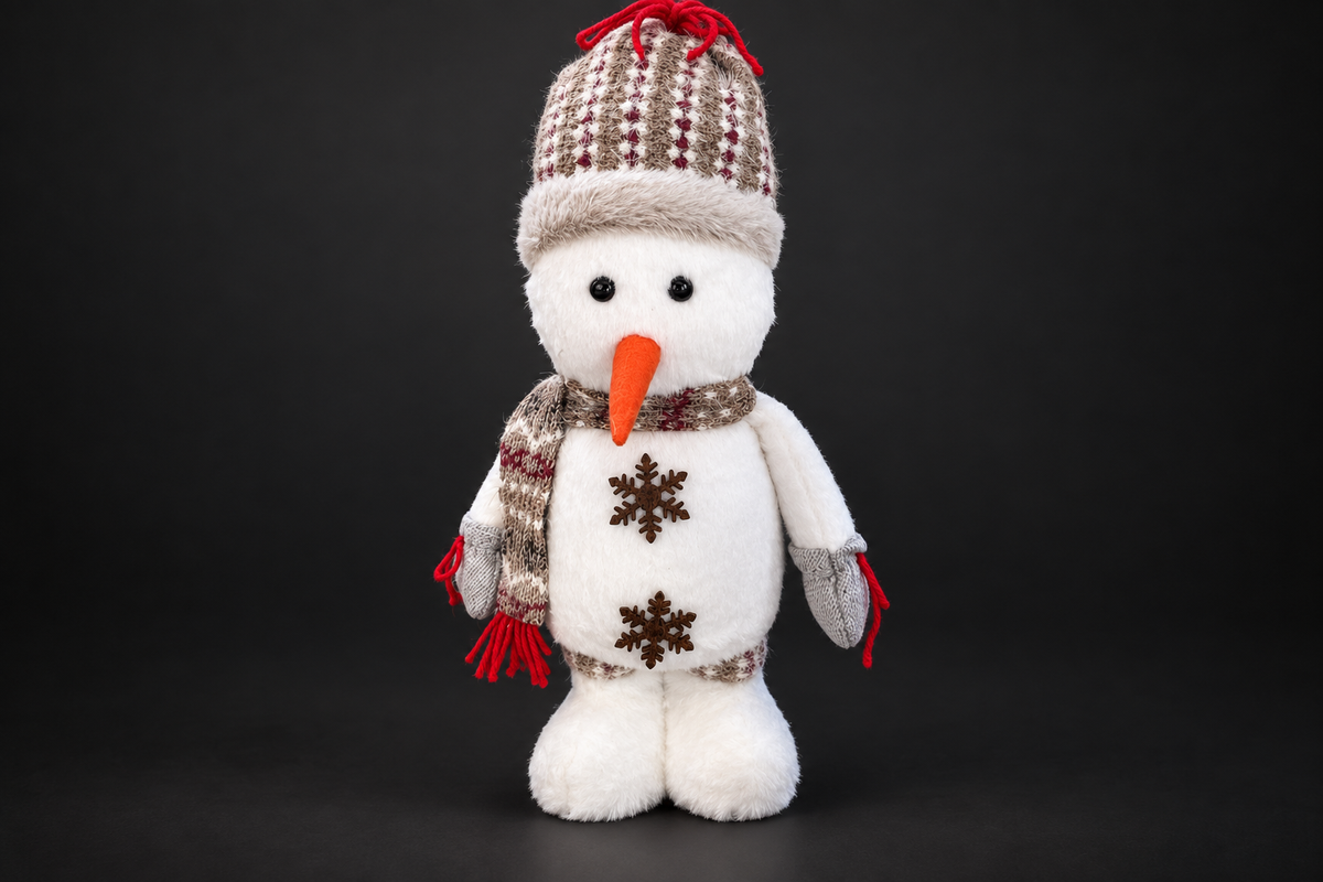 Plush Standing Snowman