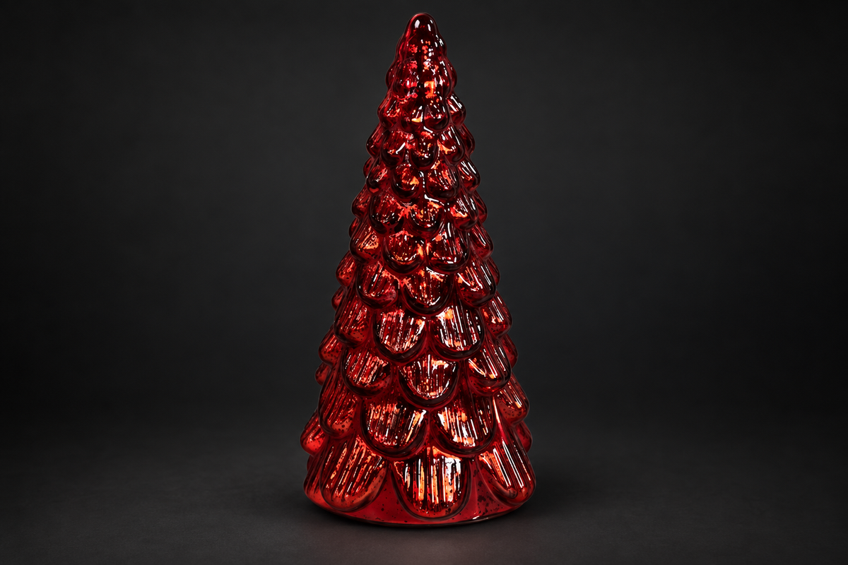 Red Glass Christmas Tree