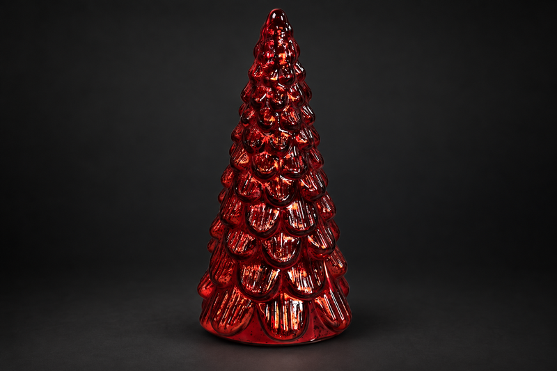 Red Glass Christmas Tree