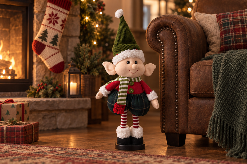 Standing Christmas Elf in use