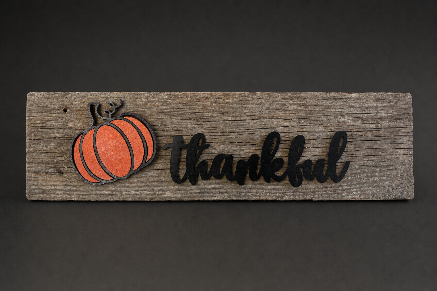 Thankful Barnwood Sign — product