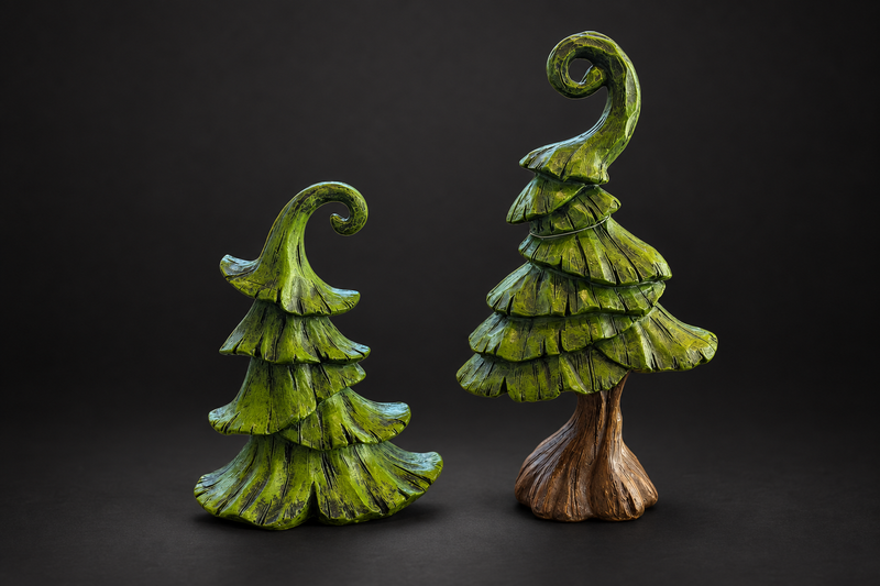 Transpac Curly Top Tree Set