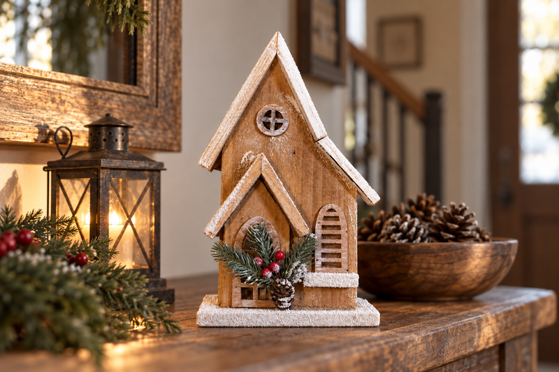 Wooden Christmas Chapel in use