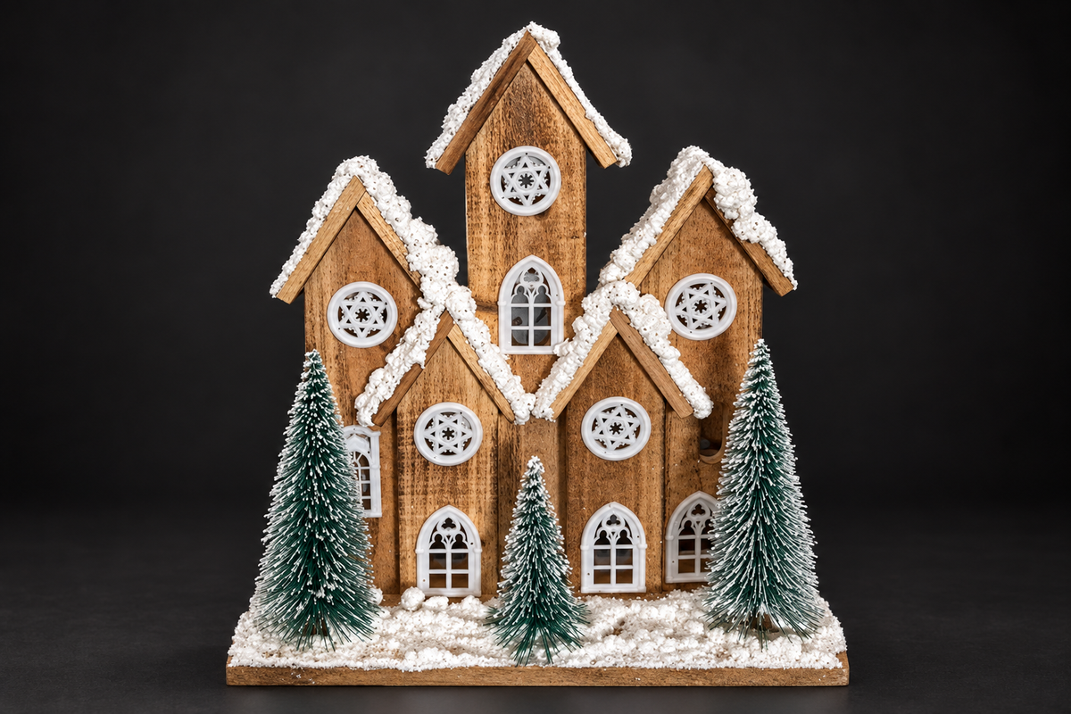 Wooden Christmas Village